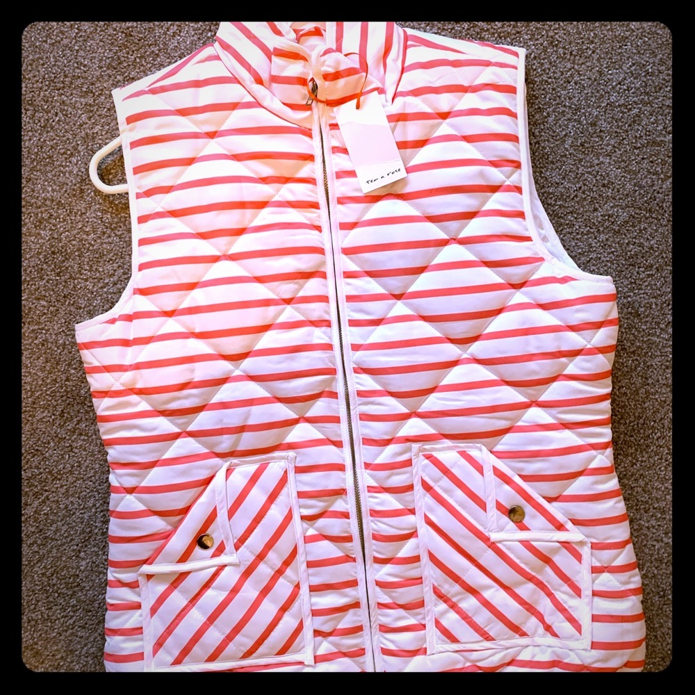 Coral & White boutique bought vest
